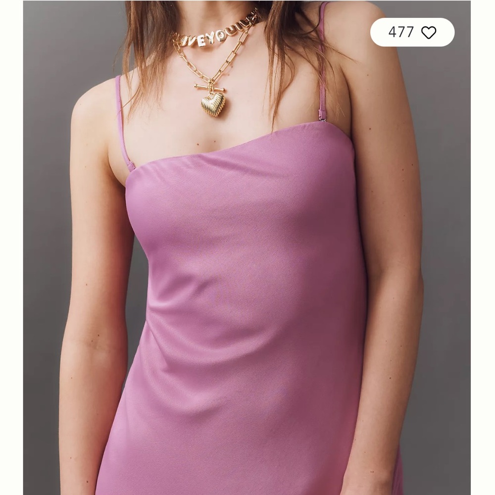 Anthropologie Strapless Dress in Lavender